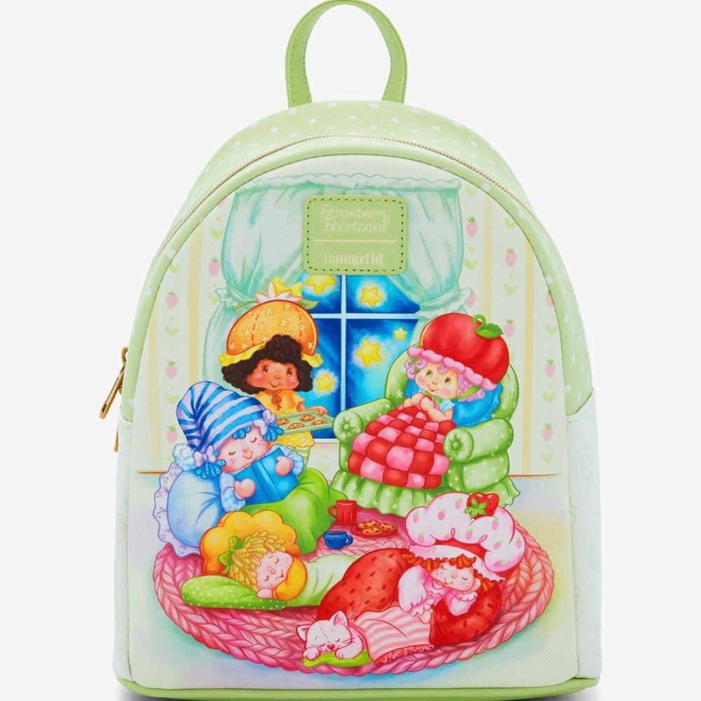 Loungefly Green Strawberry Shortcake Slumber Party mini Backpack NWT!